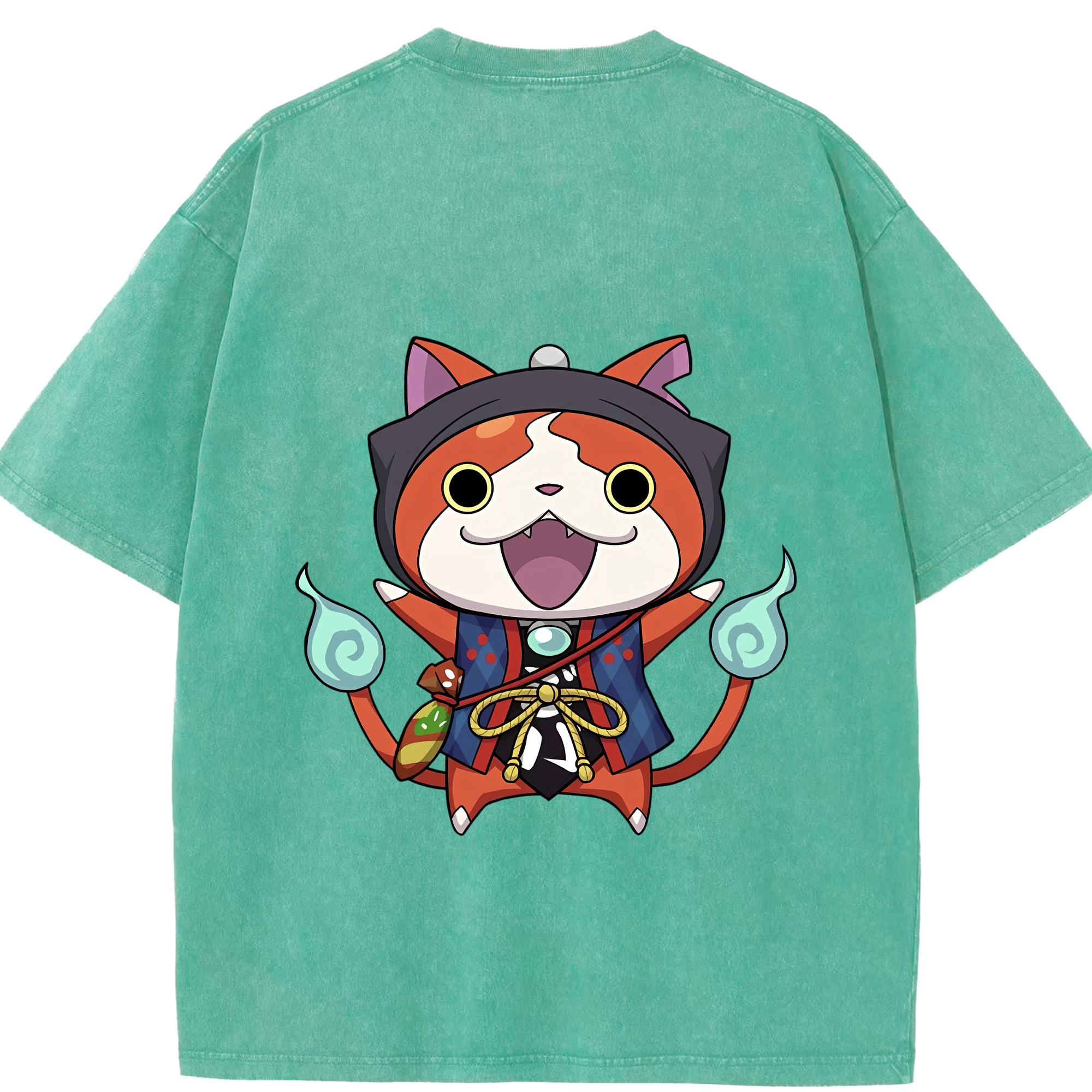 （画像用） 妖怪ウォッチ Yo-kai Watch 綿100% ヴィンテージ風 半袖Tシャツ（背面プリント）